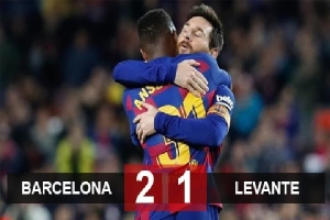 Kết quả Barca 2-1 Levante: 2 lần Messi kiến tạo, Fati lập cú đúp xâu kim