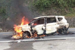 Hiện trường chiếc xe ôtô Xpander phát nổ khiến 2 người tử vong