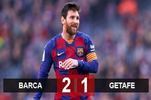 Barca 2-1 Getafe: Messi tịt ngòi trận thứ 4 liên tiếp, Barca vẫn phả hơi nóng vào Real