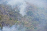 Khói cháy rừng tỏa mù trên núi Tà Cú