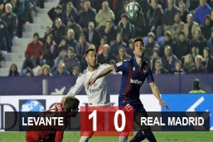 Kết quả Levante 0-1 Real Madrid: Kền kền trắng mất ngôi đầu vào tay Barca trước Siêu kinh điển