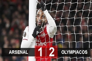 Kết quả Arsenal 1-2 Olympiacos: Địa chấn tại Emirates, Arsenal bị loại sau 120 phút kịch chiến