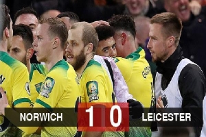 Kết quả Norwich 1-0 Leicester: Vắng Vardy, Leicester kéo dài mạch không thắng ở Ngoại hạng Anh
