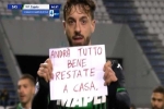 Cầu thủ Ý mượn bàn thắng để gửi thông điệp ấm áp đến fan mùa dịch COVID-19: Mọi thứ sẽ ổn thôi, hãy cứ ở nhà cho an toàn nhé!