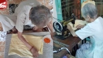 Bà Mẹ Việt Nam Anh Hùng 95 tuổi may khẩu trang hỗ trợ chống dịch