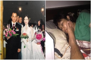 Kỷ niệm ngày cưới, diễn viên Anh Tuấn đăng ảnh 'dìm' vợ Nguyệt Hằng thê thảm
