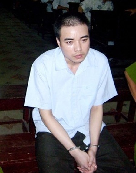 Hồ Duy Hải trong phiên phúc thẩm năm 2009. Ảnh: Vũ Mai.