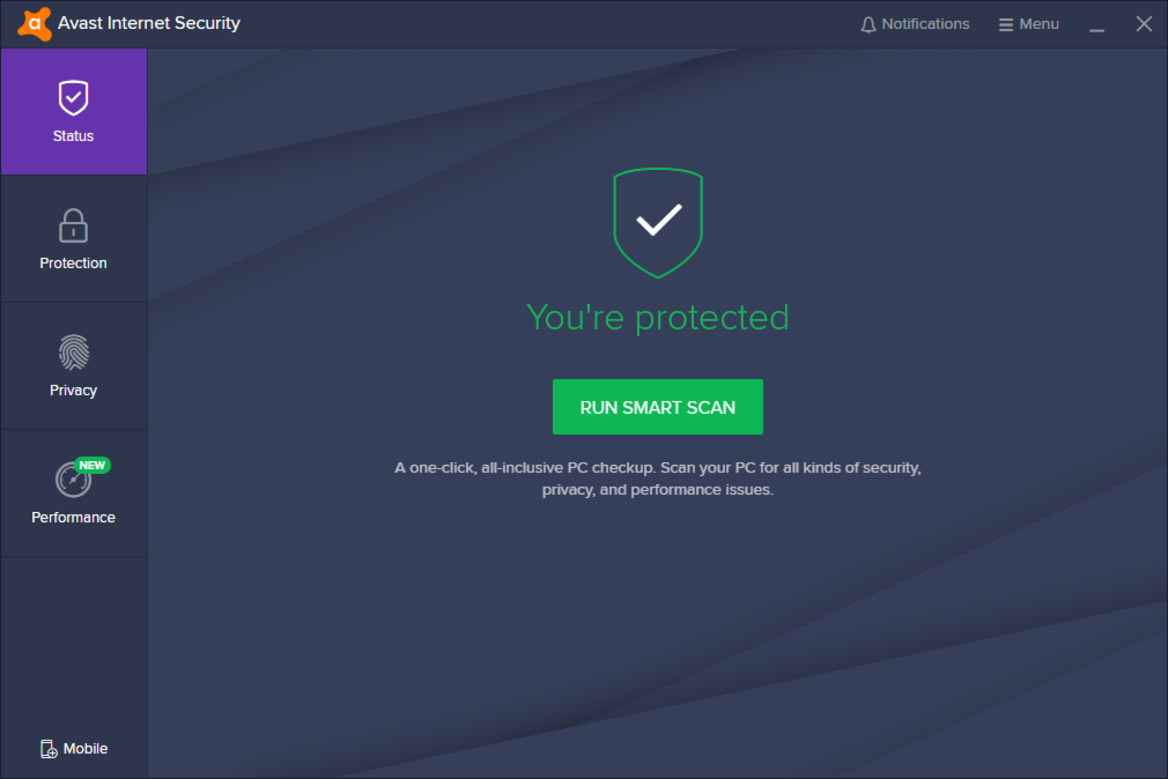 Avast Internet Security - một trong các phần mềm bảo mật được khuyên dùng.