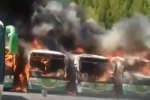 Hàng loạt xe buýt bị bốc cháy dữ dội ở Trung Quốc