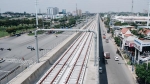 Cận cảnh nhà ga Suối Tiên của tuyến Metro số 1 đang gấp rút hoàn thiện để đón đoàn tàu đầu tiên về chạy thử nghiệm