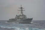 Tàu khu trục Mỹ đi qua biển Hoàng Hải khi Trung Quốc đang tập trận