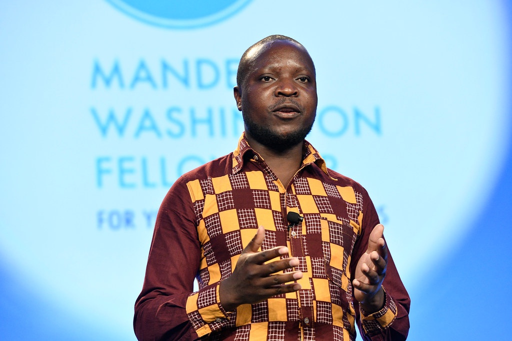 William Kamkwamba phát biểu tại một hội nghị năm 2019. Ảnh: YALI.