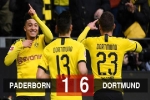 Kết quả Paderborn 1-6 Dortmund: Sancho lập hat-trick, Dortmund kiên trì bám đuổi Bayern