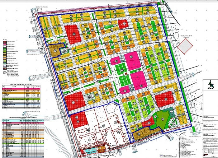 Bản đồ quy hoạch một khu dân cư hiện đại ở thị trấn Gia Lộc.