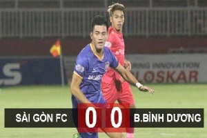 Sài Gòn FC 0-0 B.Bình Dương: Tiến Linh im tiếng, Bình Dương may mắn có được 1 điểm