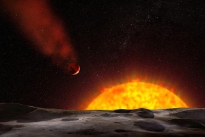 Phát hiện hành tinh nóng với cái đuôi giống như Sao Chổi