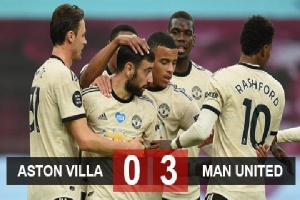 Aston Villa 0-3 Man United: Fernandes, Greenwood, Pogba cùng lập công, M.U chỉ còn kém Leicester 1 điểm