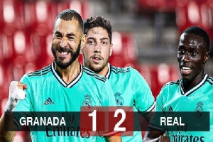 Kết quả Granada 1-2 Real Madrid: Benzema giúp Real chạm 1 tay vào chức vô địch La Liga