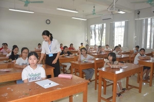 Hơn 1.000 thí sinh tham gia kiểm tra, đánh giá năng lực tuyển sinh vào lớp 6 tại Trường THCS Vĩnh Yên