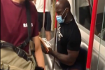 Video: Võ sĩ 'báo đen' xoạc chân, phản đối hành khách không đeo khẩu trang trên tàu điện