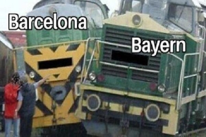 Chết cười với loạt ảnh chế về trận thua lịch sử của Barca trước Bayern