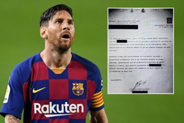 Messi viết những gì trong bức thư gửi tới Barca đề đạt mong muốn ra đi?