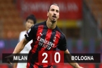 Kết quả AC Milan 2-0 Bologna: Ibrahimovic lập cú đúp, Milan ra quân thắng lợi