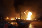 Nghệ An: Cháy 4 tàu cá thiệt hại hàng chục tỷ đồng