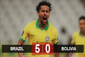 Kết quả Brazil 5-0 Bolivia: Neymar 'tịt ngòi', Brazil vẫn vùi dập Bolivia không thương tiếc