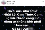 Nhiều người dân Quảng Trị đồng loạt lên mạng kêu cứu khi lũ bất ngờ lên nhanh trong đêm