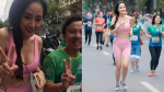 Mai Phương Thuý lồ lộ vòng 1 và cơ bụng tại giải Marathon, dân tình chỉ chú ý đến lớp makeup và chiếc quần 