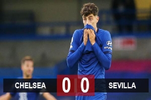 Kết quả Chelsea 0-0 Sevilla: Hàng công vô duyên, Chelsea bị Sevilla cầm hòa