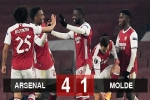 Kết quả Arsenal 4-1 Molde: Đội khách thi nhau phản lưới, Arsenal đặt 1 chân vào vòng knock-out