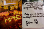 Chồng tổ chức sinh nhật cho nhân tình, vợ đặt bánh kem mang đến kèm theo dòng chữ thâm thúy