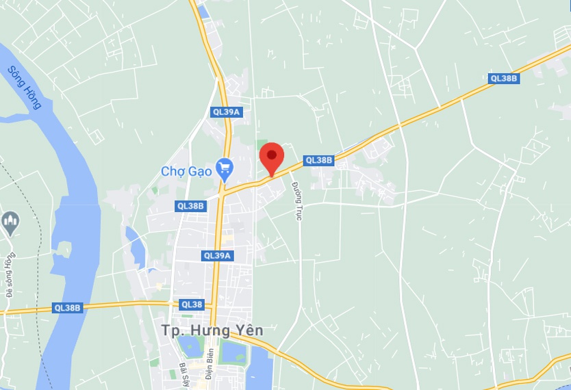 Sự việc xảy ra tại đường Lê Văn Lương ở Hưng Yên (chấm đỏ). Ảnh: Google Maps.