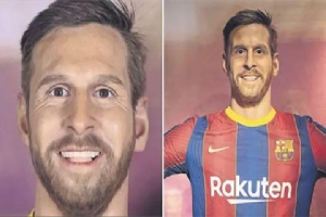 Tượng sáp Messi trong bảo tàng Barca bị đàm tiếu