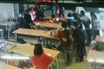 Camera an ninh 'tiết lộ' khoảnh khắc phụ huynh xông vào tận lớp, đánh đấm học sinh lớp 6 ở Điện Biên