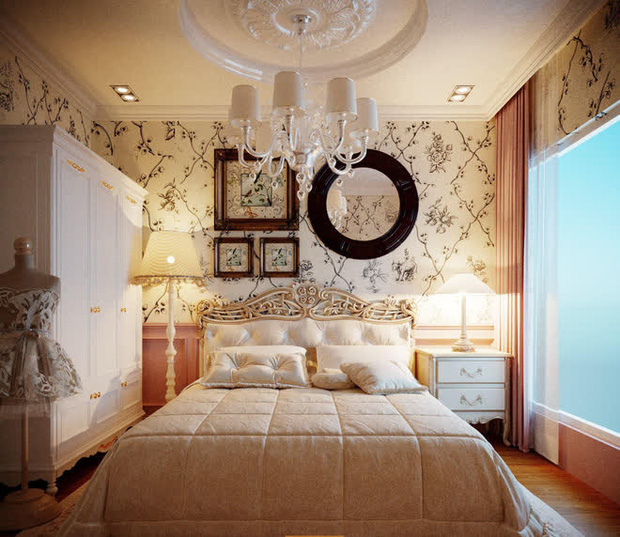 Phòng ngủ sang trọng với kiểu giường công chúa, khiến hội chị em thích mê
