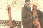 Mặc bikini khoe vòng một 'khủng' đi ngắm tuyết, cô gái nhận 'bão' chỉ trích từ CĐM