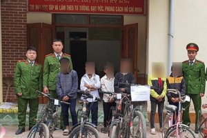 Triệu tập nhóm học sinh lớp 6 gây ra hàng loạt vụ trộm xe đạp ở Nghệ An