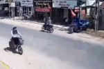 Clip: Cướp táo tợn giật đồ, kéo ngã 2 nữ sinh xuống đường ở Đồng Nai