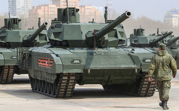 Xe tăng T-14 trong các cuộc duyệt binh vừa qua ở Moscos. 