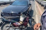 Người đi xe Mercedes trong clip 'Dừng xe nhặt tiền rơi gây tai nạn' lên tiếng