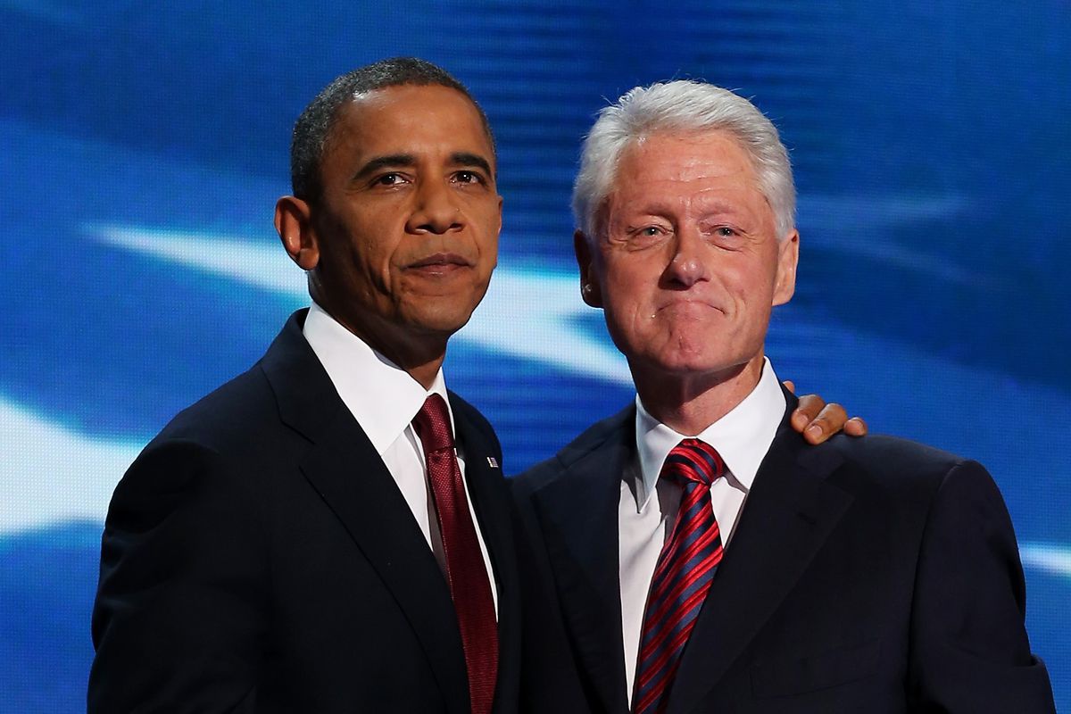Hai ông Clinton và Obama đều hứng chịu thiệt hại trong bầu cử giữa nhiệm kỳ đầu tiên. Ảnh: Getty.