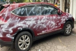 Danh tính người xịt sơn lên toàn thân ôtô Honda CRV vì đỗ chặn cửa hàng ở Hải Phòng