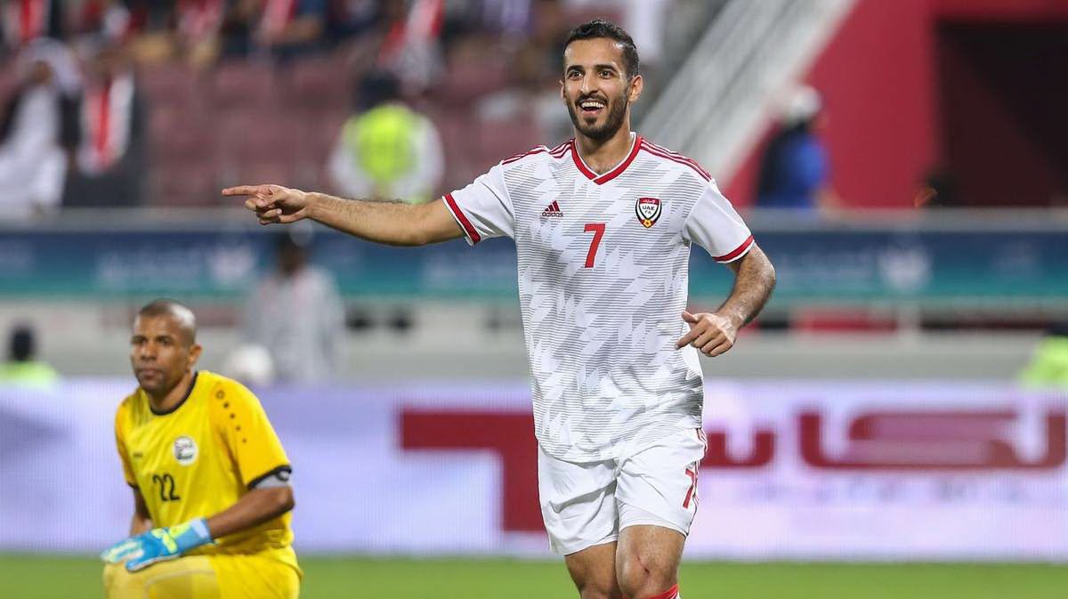 Ali Mabkhout và tuyển UAE có phong độ cao trước thềm vòng loại World Cup. Ảnh: Al Khaleej Today.