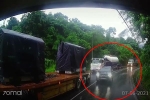 Xe Mercedes vượt ẩu suýt gặp tai nạn ở đèo Bảo Lộc