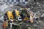 Hiện trường vụ sập tòa nhà cao tầng ở Hàn Quốc khiến 9 người chết