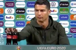 Ronaldo tức giận tại phòng họp báo vì bị Ban tổ chức cho uống coca