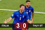 Kết quả Italia 3-0 Thụy Sỹ: Italia là đội đầu tiên lọt vào vòng 1/8